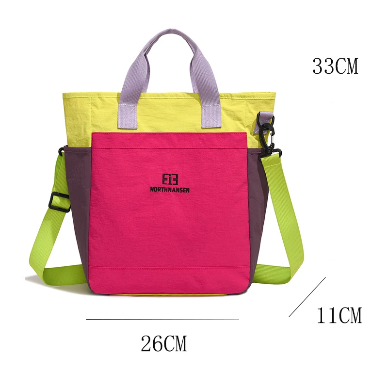 Borsa Tote Colorblock Nuova Collezione 2026 da Donna, Grande Capacità, Impermeabile in Nylon, Borsa a Mano Casual, Tracolla, Borsa a Spalla per Pendolari e Shopping - immagine 6