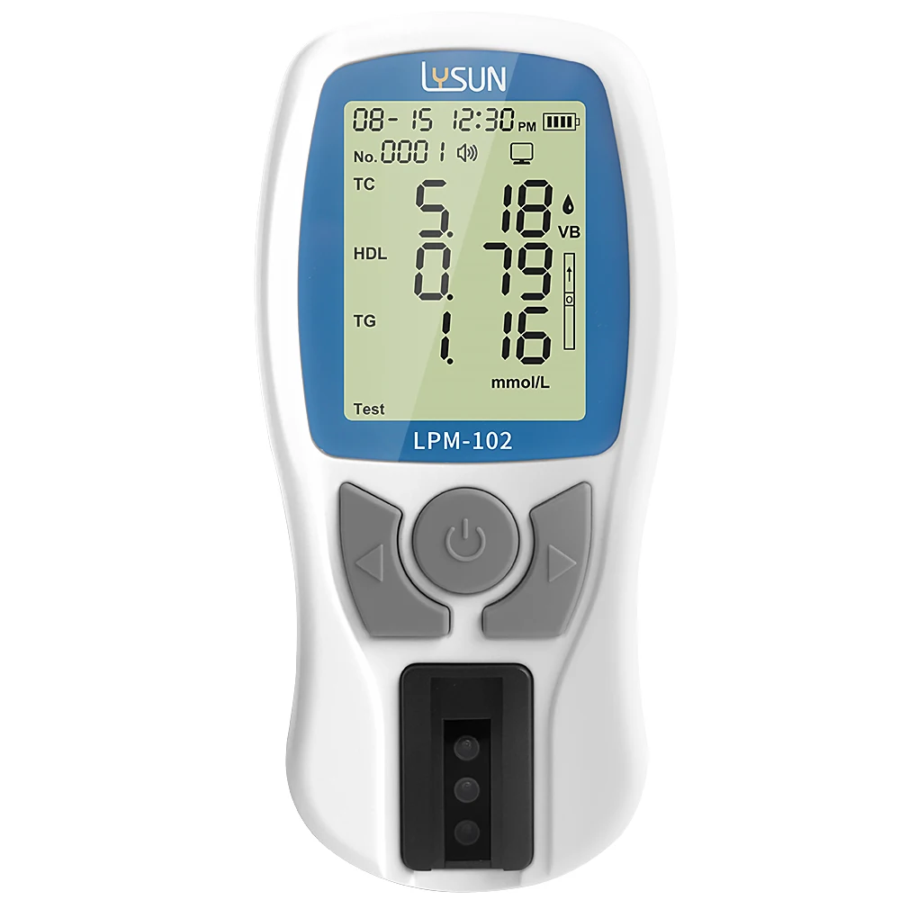 Blood lipid analyzer,blood test meter,medical blood test kit Medical blood lipid 5 in 1 Multiparameter Total Cholesterol HDL LDL Triglicerides Meter test kit Triglyceride (TG) LDL/HDL