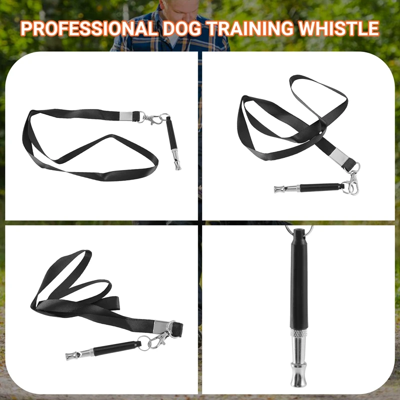 Dog Whistle, Professional Dog Training Whistle To Stop Barking Adjustable Frequency Ultrasonic Sound Training Tool Silent Bark C