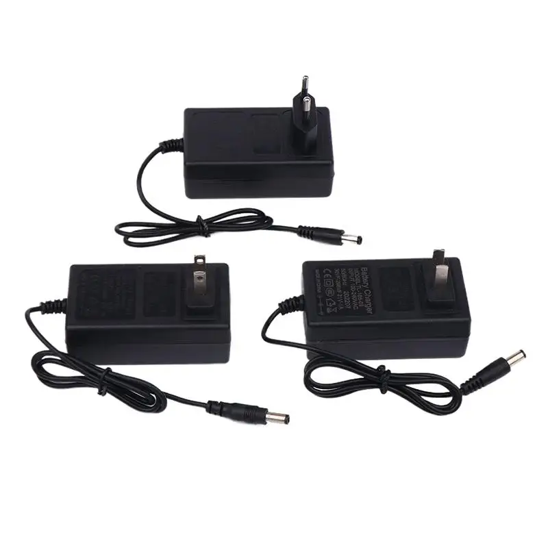 Black 21v Lithium Battery Charger 1A For 18v ​​Electric Drill Intelligent Power Adapter EU US Plug Transformer 5-string Charger
