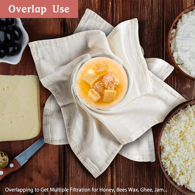 Muslin Ruhák 50X50 Cm -Es Főzésű Sajtkendőhöz A Fehérítetlen, Tiszta Pamut Sajtszövet Szűkítésére 3 Db - Image 5