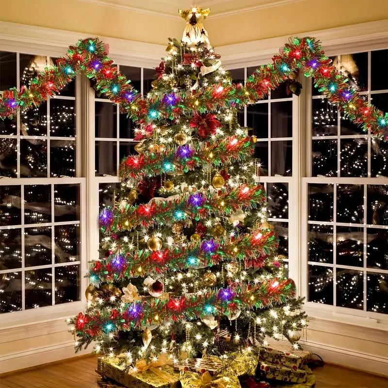 Decorazione natalizia Catena di perline Decorazioni di perline per albero di Natale Ornamento di catena di perline di perle Decorazioni natalizie per Capodanno 5 m  15
