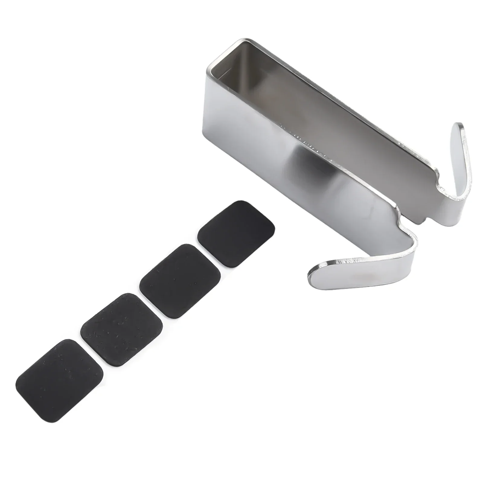 1pc Bathroom Shower Door Hook Stainless Steel Over Glass Door Shower Towel Rack Double Sided Frameless Bathroom Hanger Punch 3