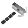 1pc Bathroom Shower Door Hook Stainless Steel Over Glass Door Shower Towel Rack Double Sided Frameless Bathroom Hanger Punch 3