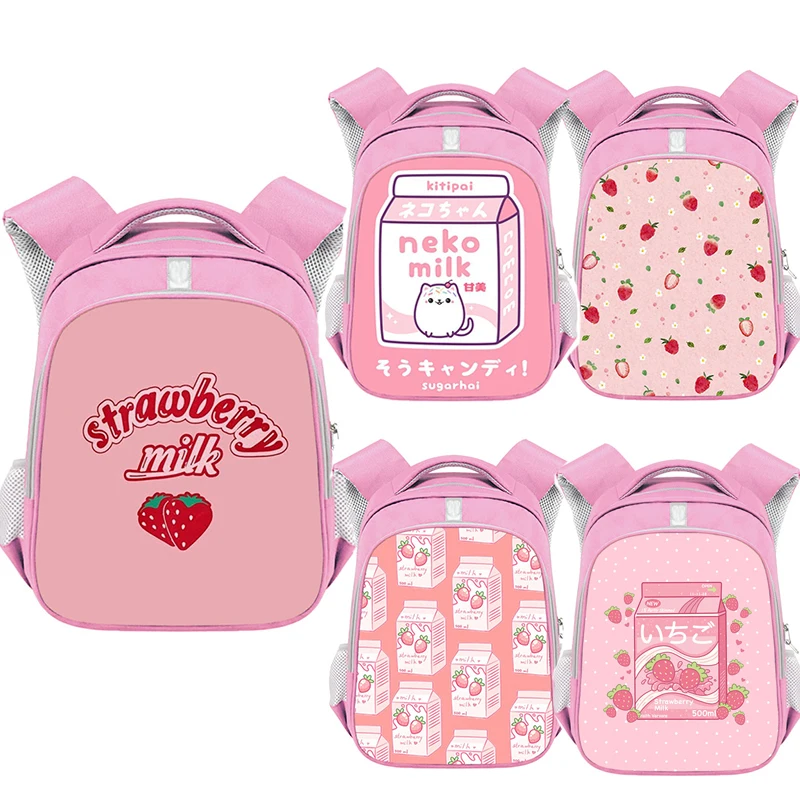 Lolita Girl Milk Cartons Strawberry Lovely Portable Handbag Shoulder Bag Cushion 