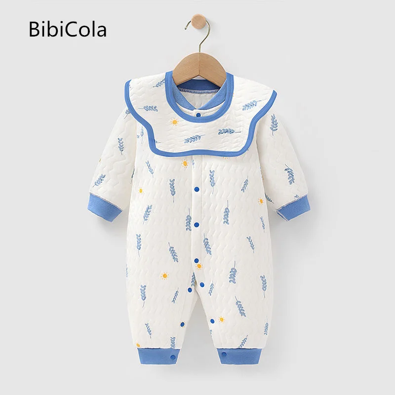 

Baby autumn and winter one-piece baby clothes cotton warm quilted rompers pajamas newborn romper