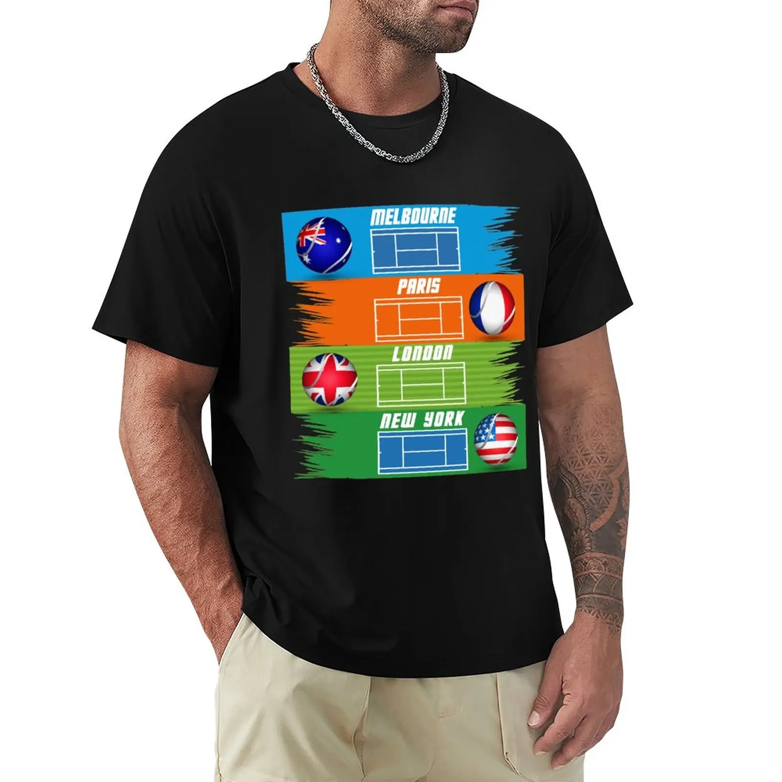 

Tennis Grand Slam all around the world T-Shirt blondie t shirt Aesthetic clothing t shirts men