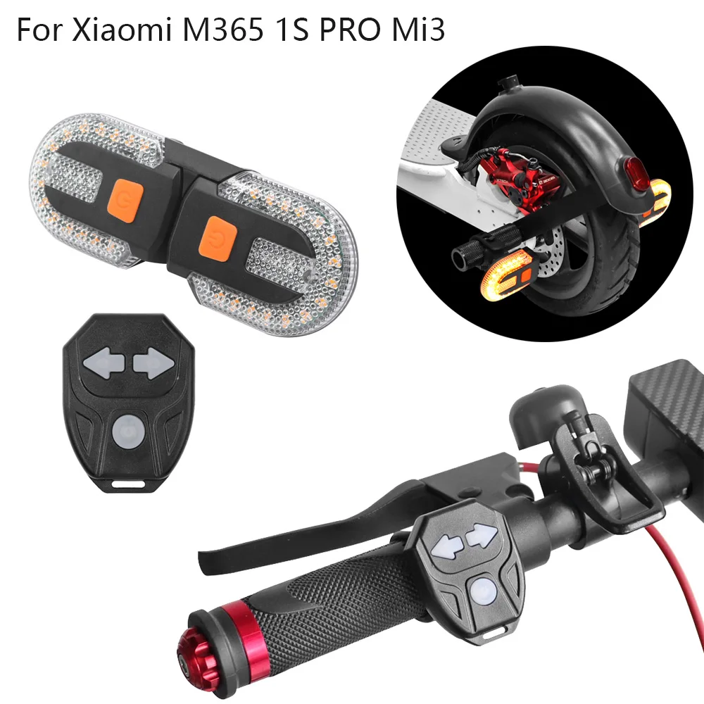 Remote Control Turn Signal Light Electric Scooter Taillight USB