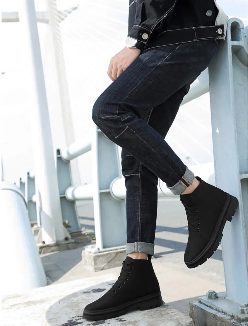 Sneakers uomo nere mesh traspiranti con rialzo interno 8cm_voghion.com