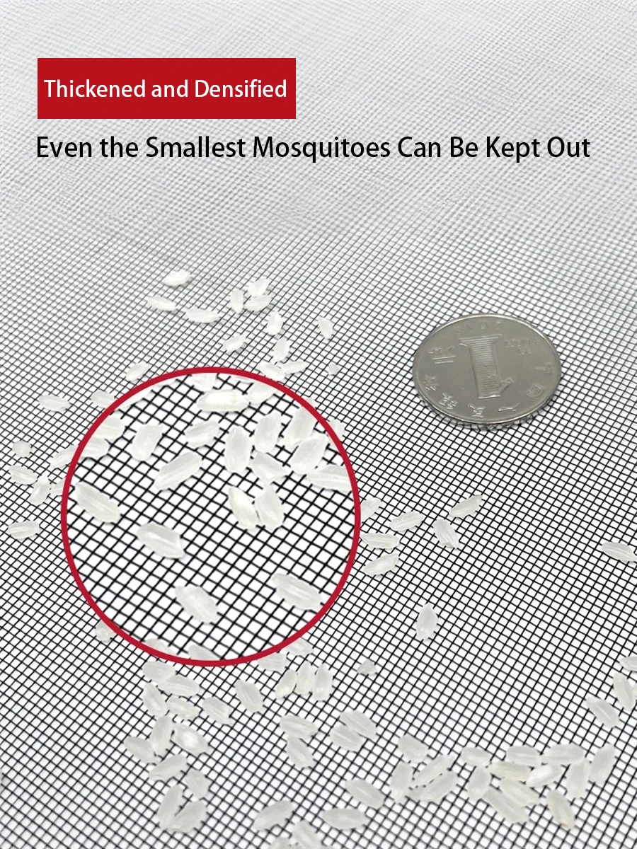 Eco-Friendly Mosquito Screen , Non-Slipping, Available in Black, Grey, and White, Suitable for Windows, Doors, and Balconies