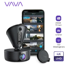 VAVA – caméra de tableau de bord VD004 4K Ultra HD, vue tout autour du tableau de bord, WiFi, avec câble, Mode vue à 360 degrés, DVR, haute qualité, mise à niveau