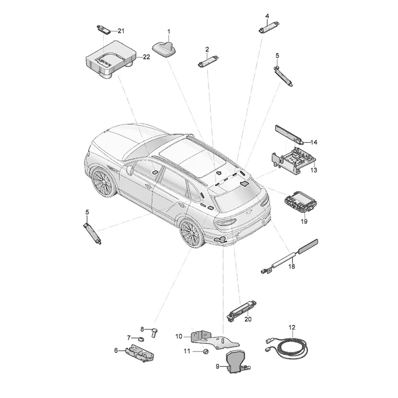 A1 A6 A7 Q8 2019-2023 공중 안테나 증폭기 부스터 모듈 장치 4N0035500 / 4N0-035-500