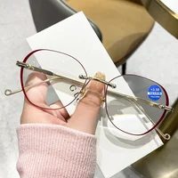 New Gradient Reading Glasses Unisex Women Anti Blue Ray Presbyopia Sunglasses Ladies PC Lens Frame Hyperopia Frameless Eyewear 2