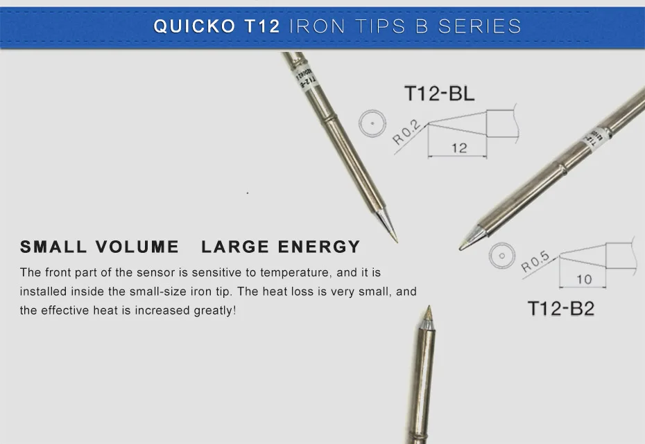 Pointes de fer à souder T12 série T12 T12-BC1 BC1.5 BC2 BC3 BCF1 BCF2 BCF3 pointes de fer à souder outils de soudage