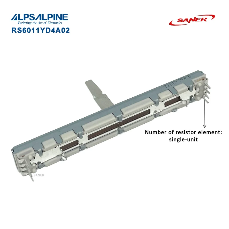 ALPS 50KB RS60Series Slide Potentiometer with Center Detent Single-unit Metal-lever Travel:60mm