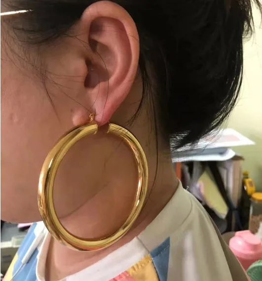 Hot and Gold Hoops  4 Extra Large Gold or Silver Hoop Earrings  Amelie  Owen