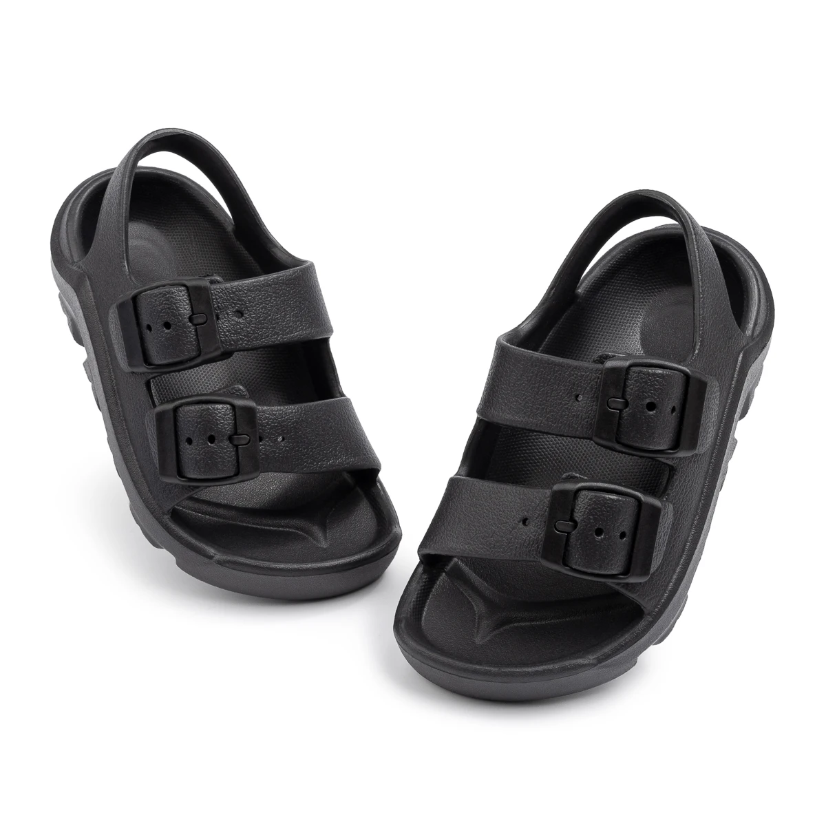 Jungen & Mädchen Doppelschnallen-EVA-Sandalen Kleinkinder Verstellbarer Rückenriemen Dicke Sohle Sommer-Strandschuhe – Detail 15