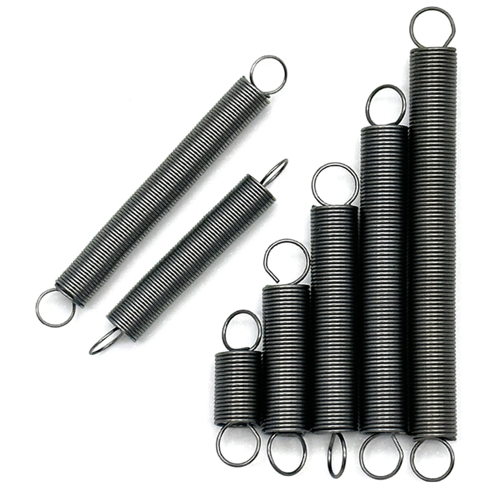 thumbnail image 2 of 5pcs Length 30-60mm Tension Spring With Hooks Wire Dia 1.2mm Outer Dia 2 of 11