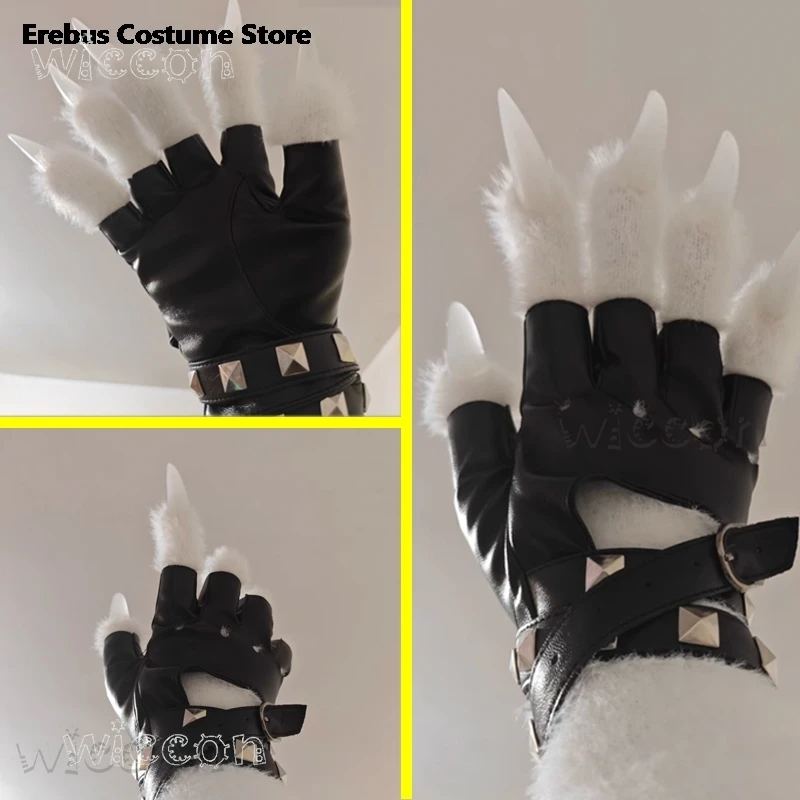 Furry Gloves Kig Fursuit Kigurumi Cosplay Plush Gloves Full Season Claw Gift