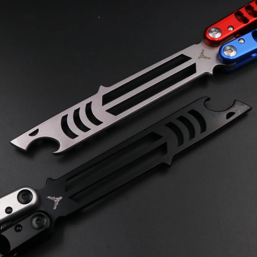 Mako V5 Bottle Balisong Trainer 7075 Alumimum Handle with Bushing Structure Butterfly knife Training for Self-Defense 3