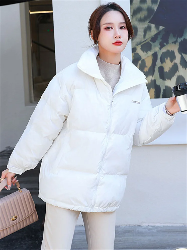 

Down Coat Men Women Same Style Loose White Duck Down Jacket 2023 Autumn Winter New Fashion Casual Thick Warmth Bread Clothing