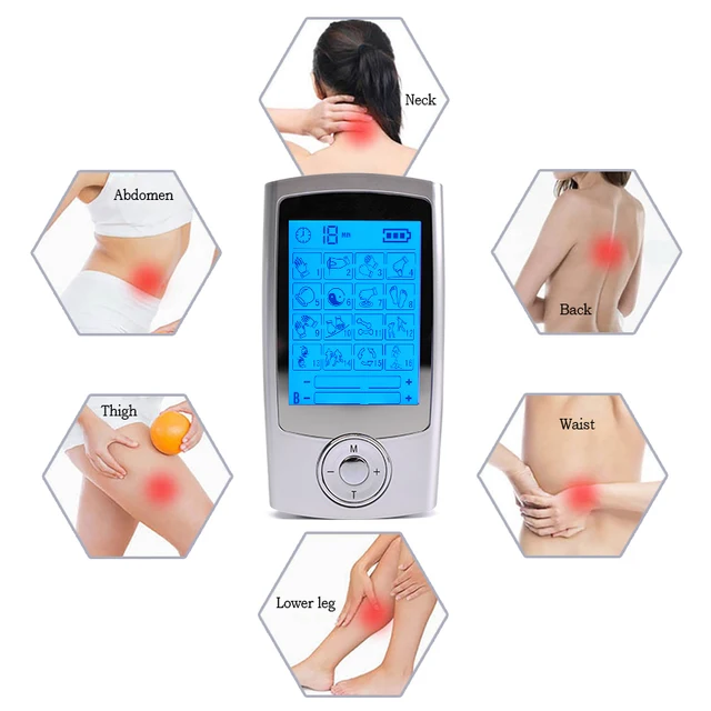 TENS Machine EMS Muscle Stimulator USB Charging for Pain Relief Treatment Using 16 Mode Dual Channel Electronic Pulse Massager 5
