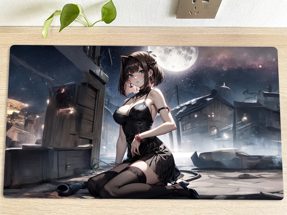 YuGiOh Girl Table Playmat T&eacute;a Gardner TCG CCG Mat Trading Card Game Mat Mouse Pad Gaming Play 60x35cm Free Bag