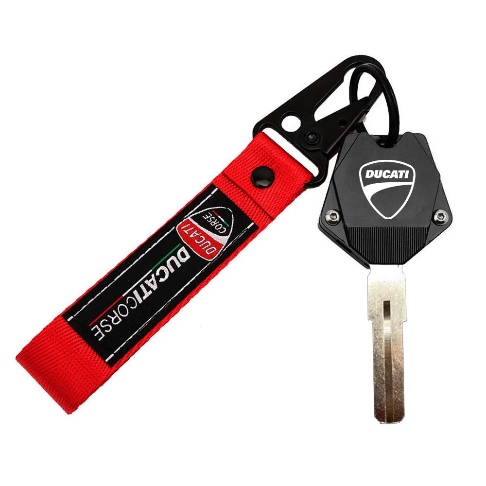 For DUCATI MONSTER 696 796 M1100S M1200S 821 848 1098 1199 1299 V2 V4/S (CNC Aluminum) Motorcycle Key Case Cover Shell Keychain