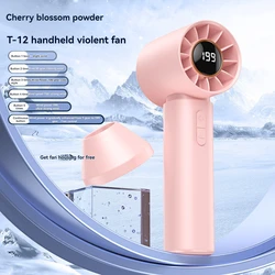 Compact USB Rechargeable Handheld Fan with LED Display (2)