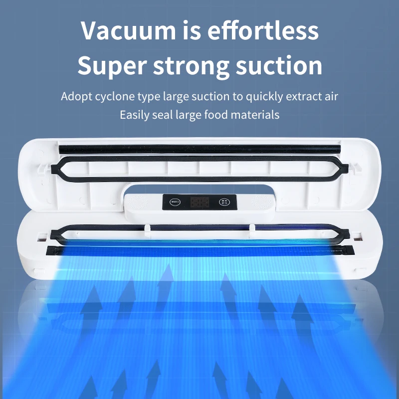 JIQI Automatic Vacuum Sealer Sous Vide Electric Food Sealing Machine Plastic Packaging Film Packer With Storage Bags EU US Plug