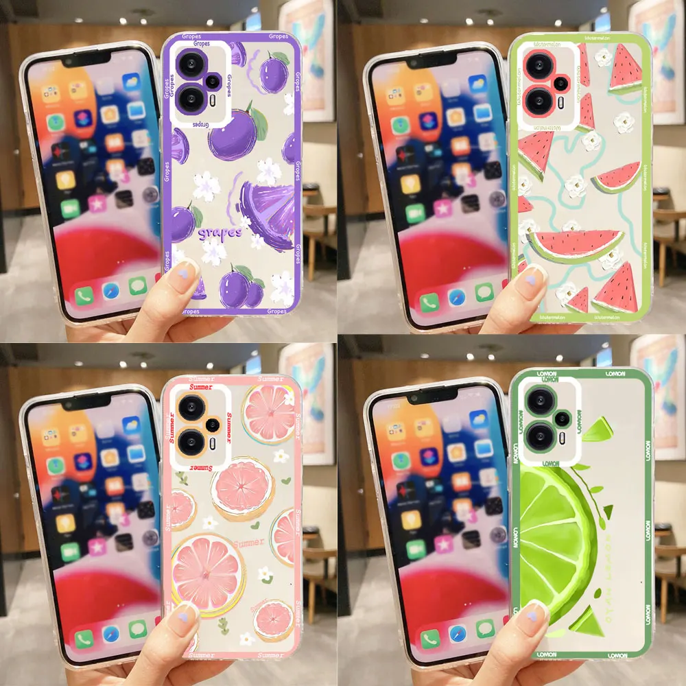 Custodia Per Telefono Per Infinix Note 10 Infinix Note 11 Infinix Note 12 Note 12 Pro 12 G96 Note 12 Vip Cover Anguria Antiurto Trasparente
