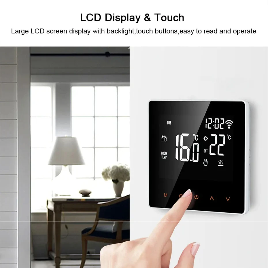 Smart Thermostat ME81H WiFi for Wall-Mounted Boilers&Electric Heating Systems APP Remote Control&Voice Commands via Alexa/Google Home