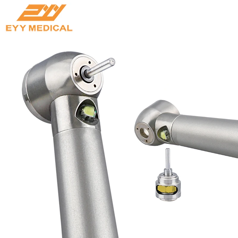 Dental turbine LED High Speed Handpiece Air Turbine 3 Water Spray Push Button 2/4 Hole Stainless Steel DENTAL PRODUCT high quality 2016 new new sirona style fiber optic coupler dental handpiece 6 hole led coupling