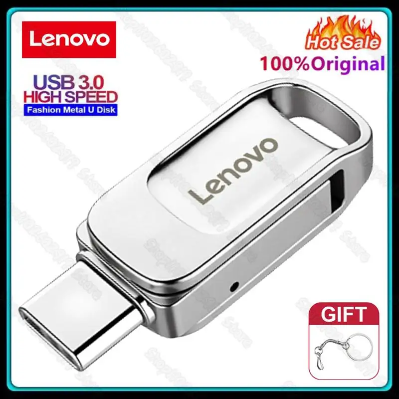 Lenovo Mini Usb Flash Drive Pen Drive 512Gb Usb3.0 Pendrive 256Gb Flash Memory Stick Con Portachiavi 128Gb U Disk Regali Creativi