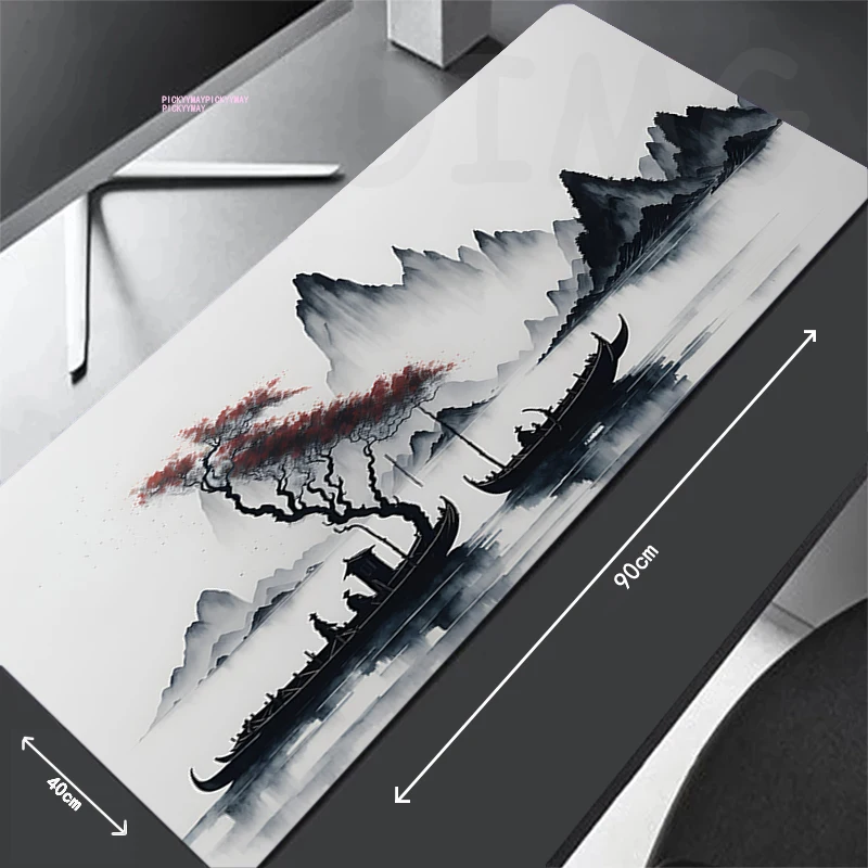 Chinese Ink Painting Mouse Pad Gamer Mousepads Big Gaming Mousepad XXL Mouse Mat Large Keyboard Mat Desk Pad For Computer Laptop