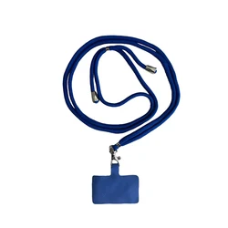 Colorful Universal Phone Lanyard with Protective Patch Case - Compatible with Charging (Dark blue)