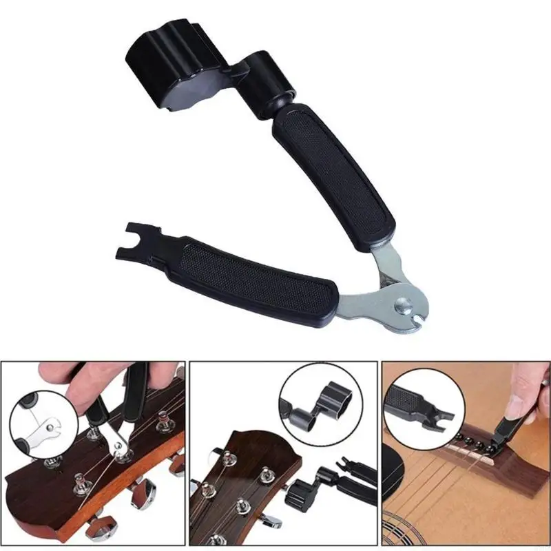 83CA 3 in 1 Multifunktional Gitarrenstring -Werkzeuggitarre Bridge Pin Piner, Guitar String Wickler Cutter, Guitar String Cutter – Detail 10