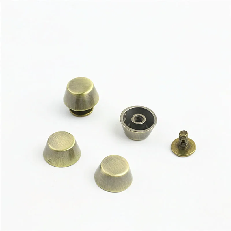 Rose Gold Metal Leather Bag Protective Studs and Rivets - 20 Set Collection