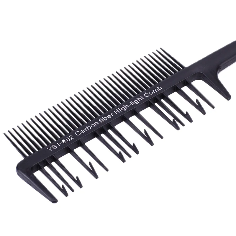 4 Style Professional Hair Dyeing Highlight Hair Brush Double-Sided Hook Rat Tail Comb Barber Hairdressing Comb Hair Styling Tool 4