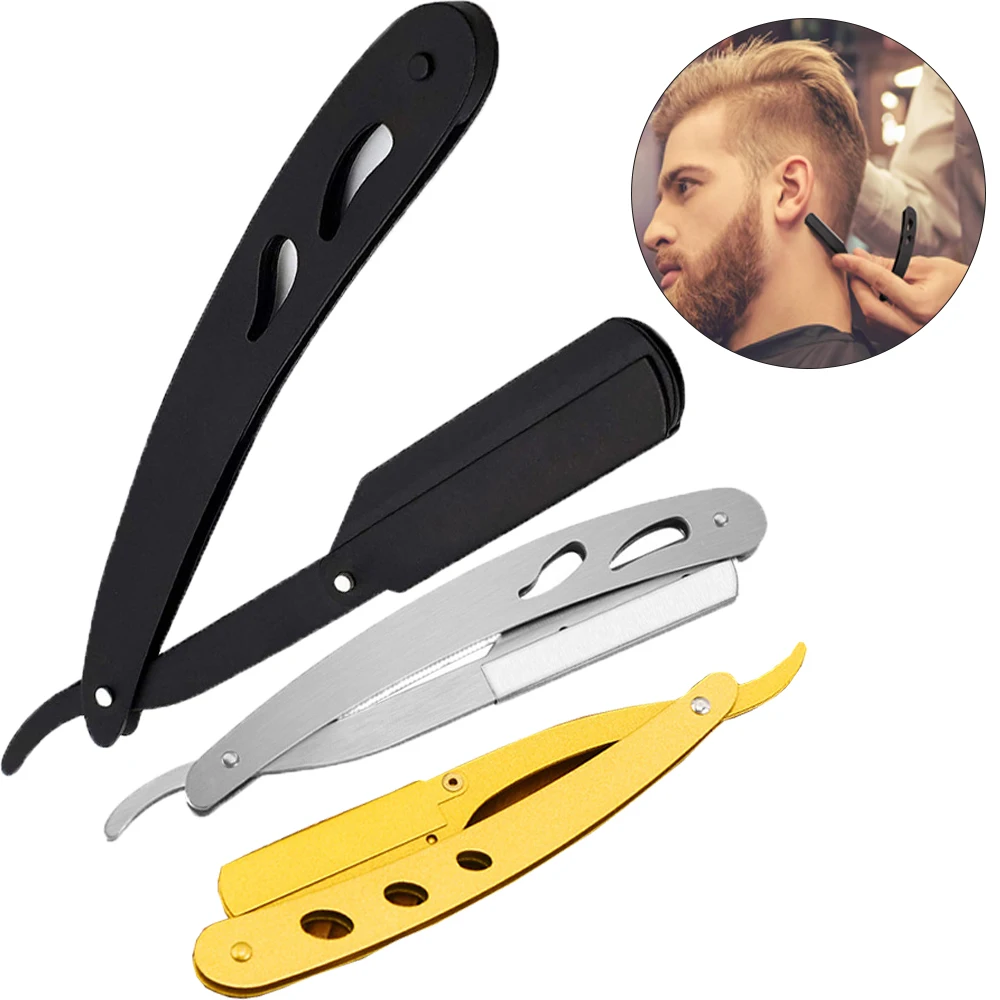 

Sdotter Men Shaving Barber Stainless Steel Shaver Trimming Tools Hair and Blades Folding Shaving Knife Holder Men Shaving &