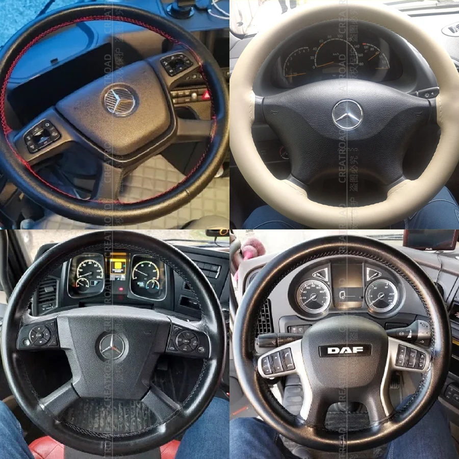 Steering Wheel Cover Universal Car Steering Wheel Braid Cover 40 42 45 47 50CM Artificial leather Soft Non-slip Auto Interior Accessories