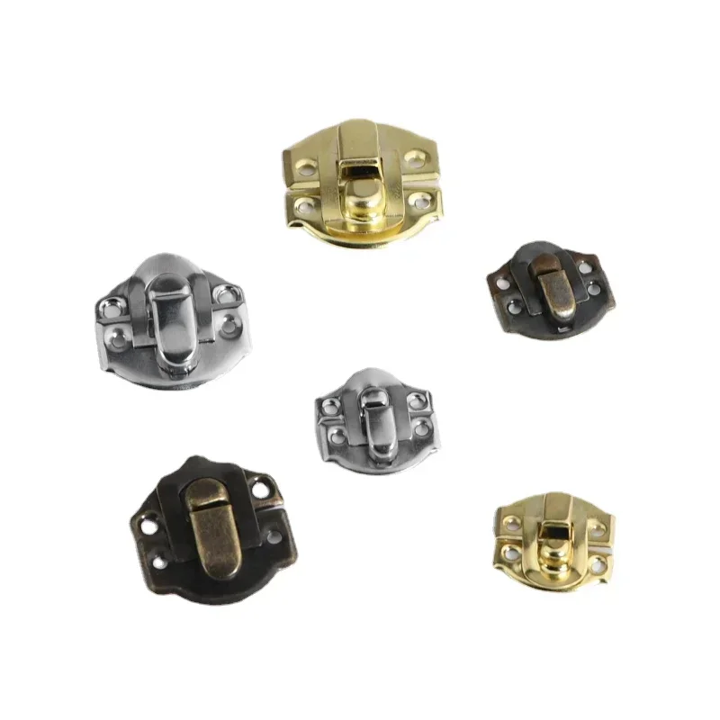 10pcs retro Jewelry Chest Gift Wine Wooden Box Case Toggle Latch Suitcase Hasp Hook Can Lock Lockable with screws accessories