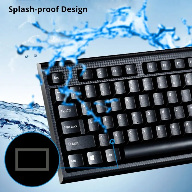 Q9 Single Keyboard USB Square Mouth Business Office Home PS2 Round Hole Wired Desktop Computer