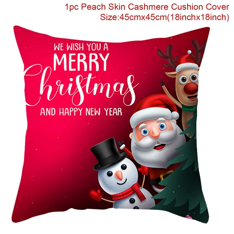 thumbnail image 1 of Funda de cojín navideña Decoración para el hogar Decoraciones de Papá Noel Regalo Navidad Feliz Año Nuevo 2022, 1 of 5