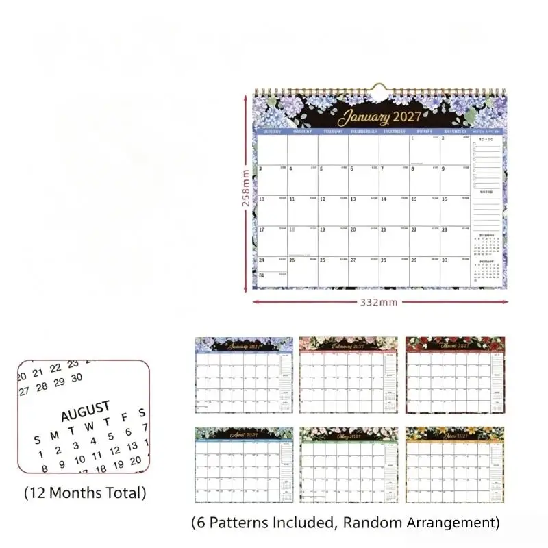 Magnetic Monthly Wall Calendar with Planner and Habit Tracker