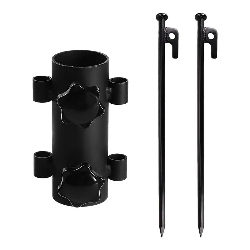 

Camping Tent Rod Holder Windproof Canopy Rod Support Adjustable Patio Umbrella Pole Tube Portable Tent Pole Anchor Outdoor Gear