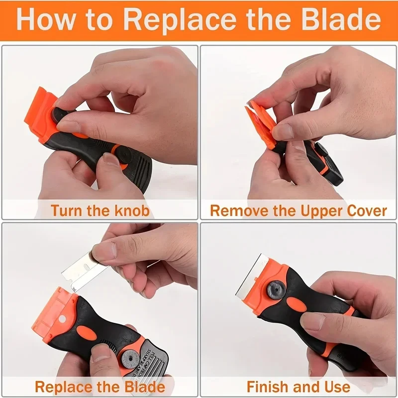 Razor Blade Scraper 20pcs Double Edge Razor Scraper Remover Tool with Blades for Labels Stickers Decals Removal Tint Vinyl