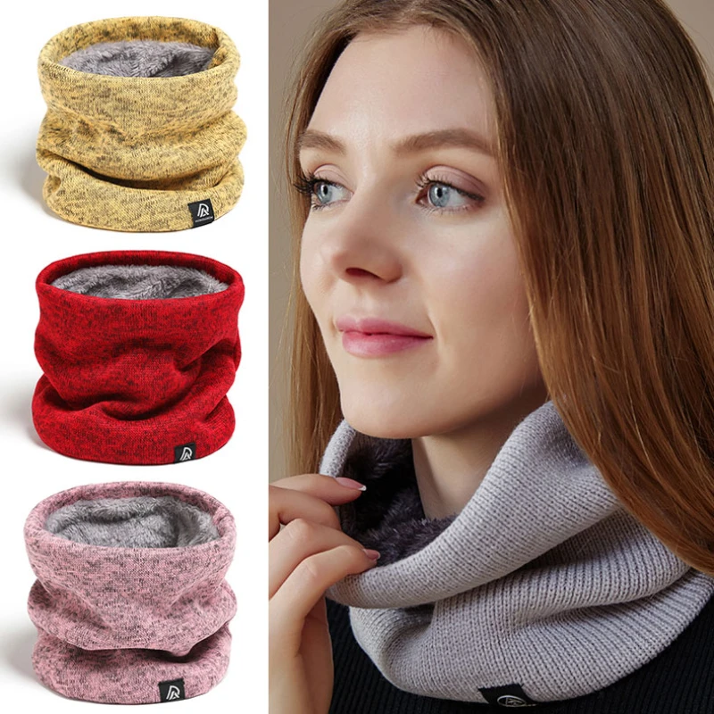 New Unisex Winter Ring Scarf Women Men Knitted Full Face Mask Snood Neck Scarves Bufanda Thick Muffler цена и фото