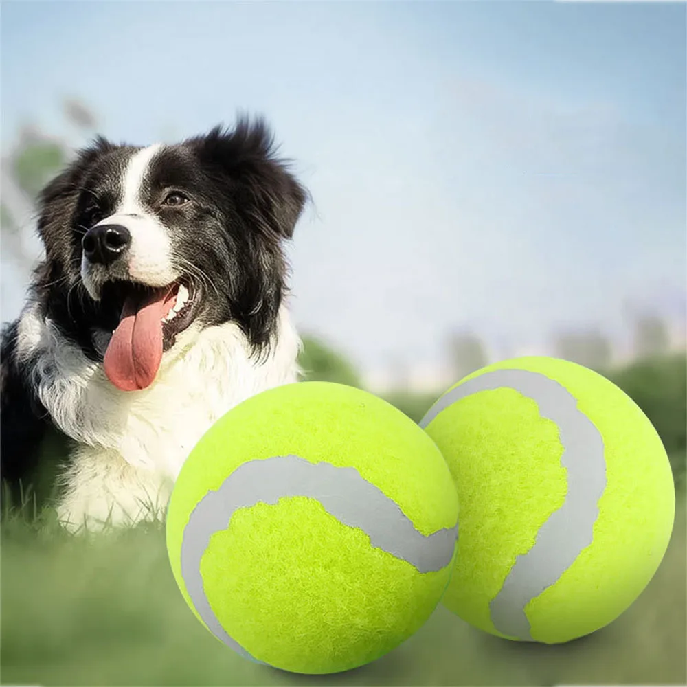 

Pet Tennis Ball Bite-resistant Elasticity Balls Outdoor Dog Interacrive Training Chase Toy Small Dog Puppy Molar Biting Chew Toy