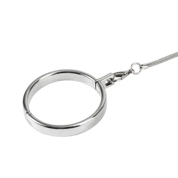 Male Ball Scrotum Stretcher metal penis lock cock Ring chain SM bondage restraint Delay ejaculation BDSM Sex Toy for man 4